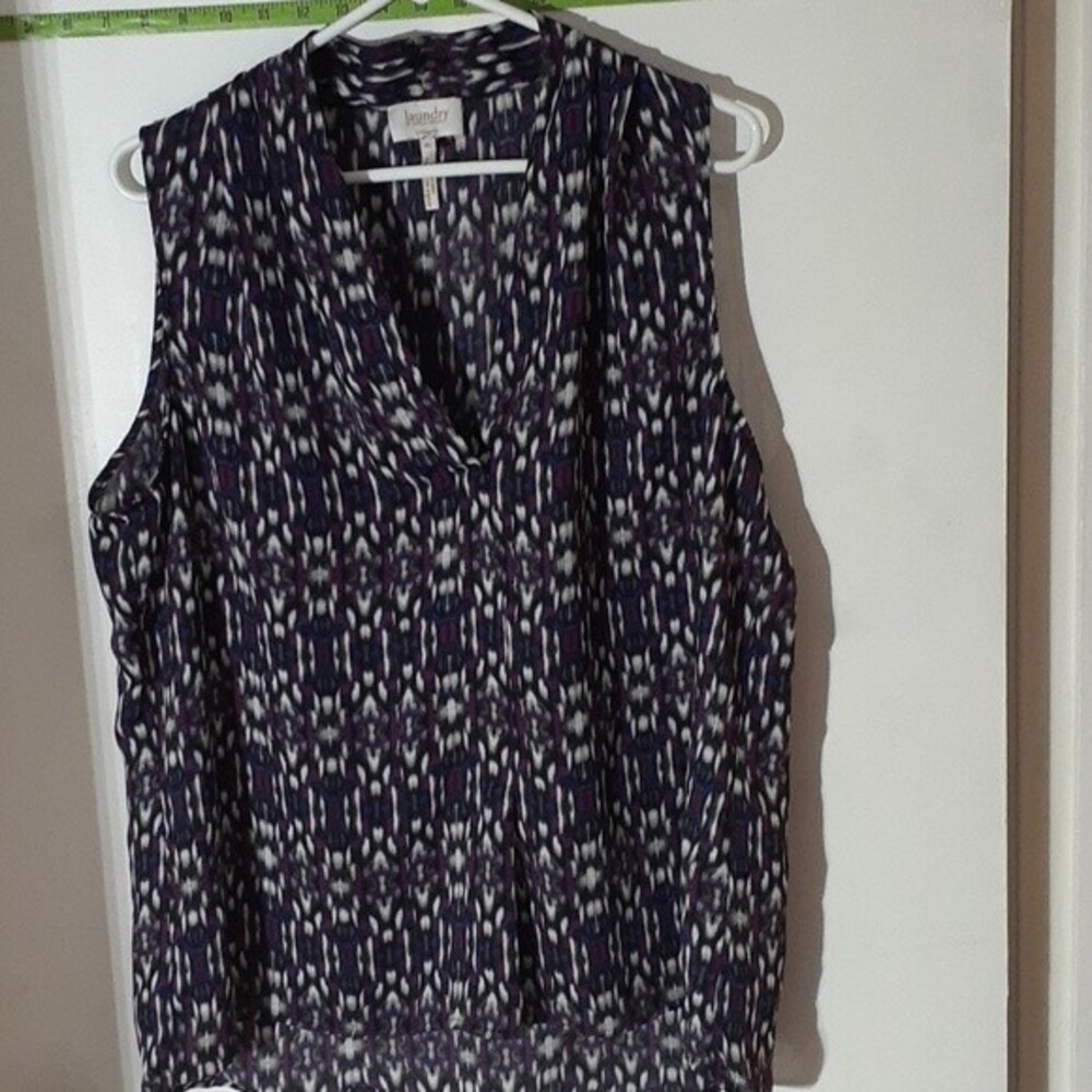 Laundry by Shelly Segal top xl shirt blouse sleeveless summer career office top